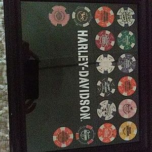 Harley Davidson Poker Chip Frame